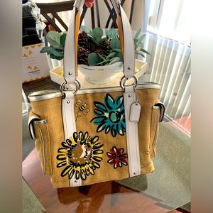 Limited Edition Coach Bees and Flowers Tote